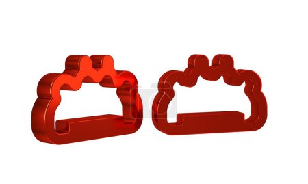 Photo for Red Brass knuckles icon isolated on transparent background. . - Royalty Free Image