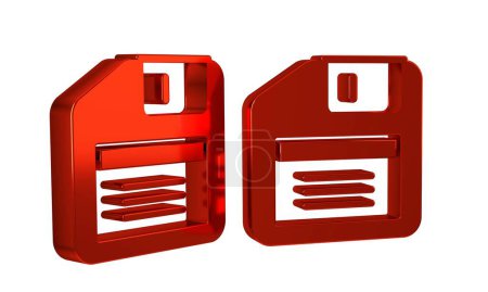 Téléchargez les photos : Disque souple rouge pour icône de stockage de données informatiques isolé sur fond transparent. Signe de disquette. . - en image libre de droit