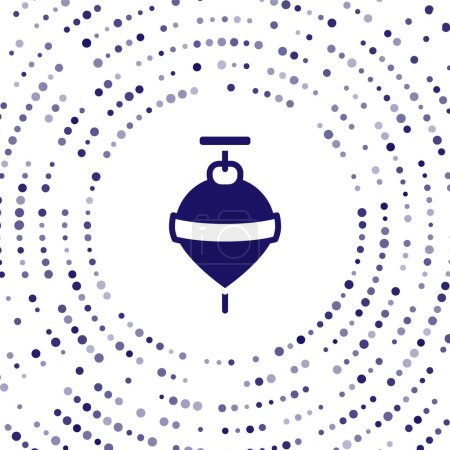 Ilustración de Blue Whirligig juguete icono aislado sobre fondo blanco. Puntos aleatorios de círculo abstracto. Vector - Imagen libre de derechos