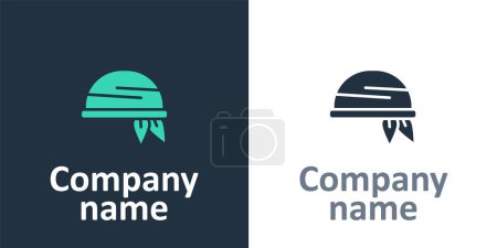 Illustration for Logotype Bandana icon isolated on white background. Logo design template element. Vector - Royalty Free Image