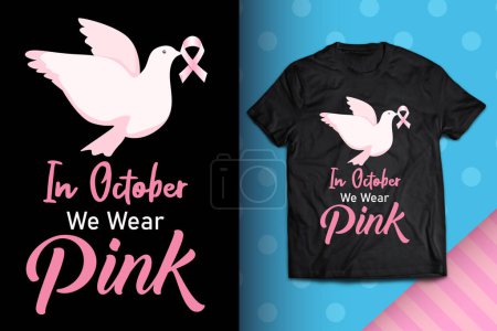 En octubre usamos diseño de camiseta rosa