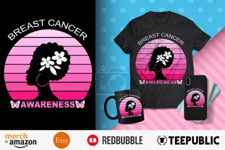 Brustkrebs-Bewusstsein T-Shirt Design