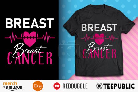 Tackle Breast Cancer Football Pink T-Shirt Design