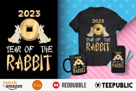 2023 Année de la conception de la chemise lapin