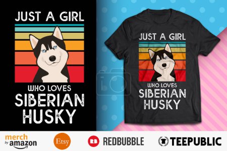 Nur ein Mädchen, das Siberian Husky liebt