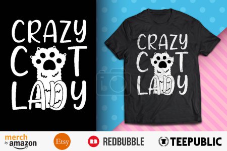 Crazy Cat Lady Shirt Design
