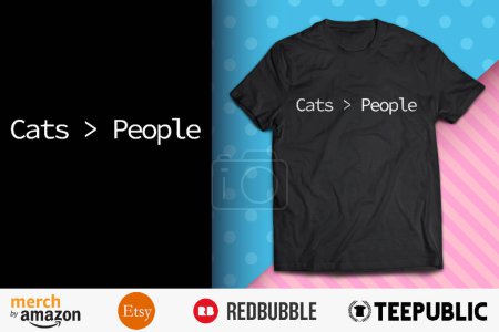 Katzen vor Menschen Hemddesign