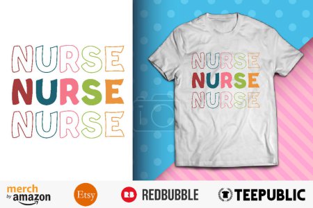 Téléchargez les illustrations : Soyez gentil avec moi conception de chemise infirmière - en licence libre de droit