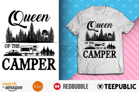 Königin des Camper-Shirt-Designs