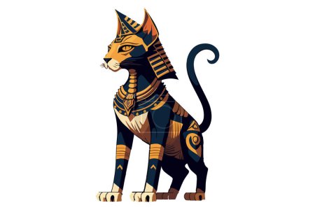 Pharaonic cat vector illustration