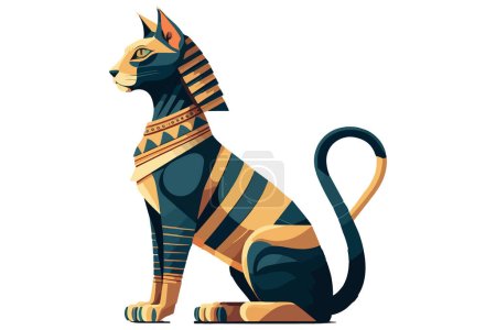 Pharaonic cat vector illustration