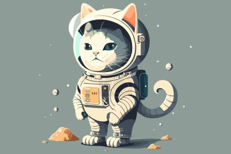 Téléchargez les illustrations : Espace chat Vector Illustration - en licence libre de droit