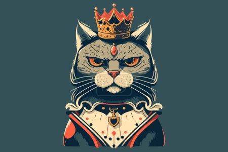 König Katze Vektor Illustration