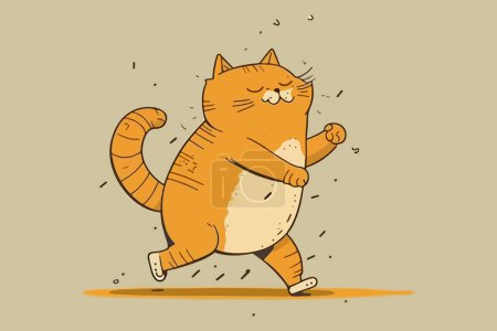 Ilustración de Ilustración del vector Cat Dancing - Imagen libre de derechos