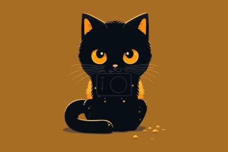 Téléchargez les illustrations : Illustration vectorielle chat mignon - en licence libre de droit