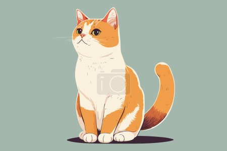 Téléchargez les illustrations : Illustration vectorielle chat mignon - en licence libre de droit