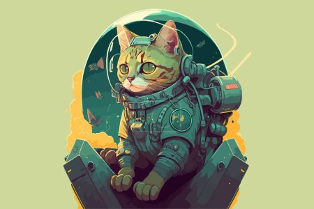 Sci-Fi Cat Vektor Illustration