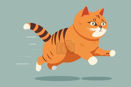 Illustration for Cat running vector illustration - Royalty Free Image