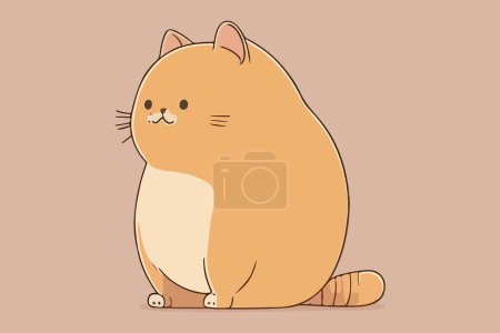 Illustration for Cat kawaii character cartoon vector illustration - Royalty Free Image