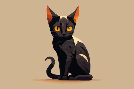 Ilustración de Gato personaje de cuerpo completo ilustración vector de dibujos animados - Imagen libre de derechos