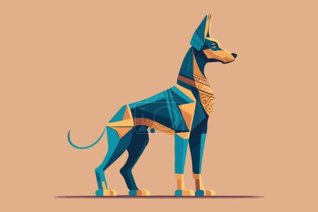Téléchargez les illustrations : Illustration vectorielle pour chien pharaonique - en licence libre de droit