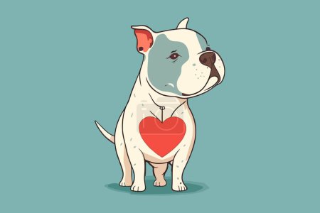 Téléchargez les illustrations : Illustration vectorielle Valentine pour chien - en licence libre de droit
