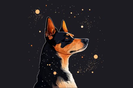 Illustration for Dog Galaxy vector illustration - Royalty Free Image