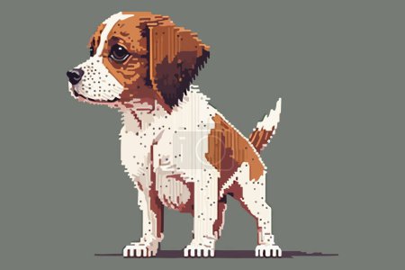 Ilustración de Perro pixel vector ilustración - Imagen libre de derechos