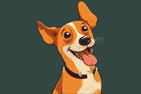 Téléchargez les illustrations : Illustration vectorielle drôle de chien - en licence libre de droit