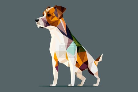 Téléchargez les illustrations : Illustration vectorielle pour chien Low Poly - en licence libre de droit
