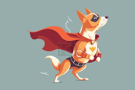Illustration for Dog superhero vector illustration - Royalty Free Image