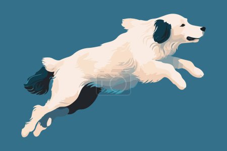 Ilustración de Perro corriendo vector ilustración - Imagen libre de derechos