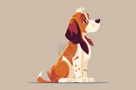 Illustration pour Illustration vectorielle de style animé pour chien - image libre de droit