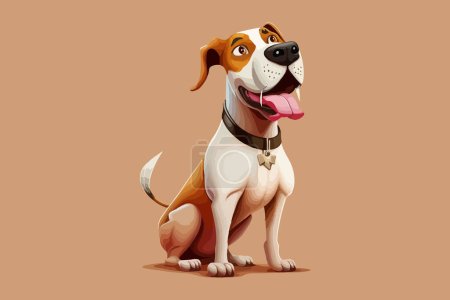 Dog full body character cartoon vector illustration