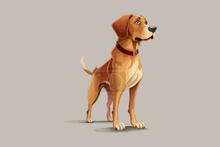 Ilustración de Perro personaje de cuerpo completo ilustración vector de dibujos animados - Imagen libre de derechos
