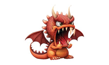 Ilustración de Dragon Angry Vector Ilustración - Imagen libre de derechos