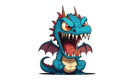 Ilustración de Dragon Angry Vector Ilustración - Imagen libre de derechos