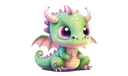 Baby Dragon Vector Illustration