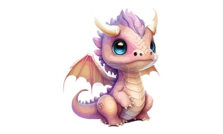 Téléchargez les illustrations : Baby Dragon Vector Illustration - en licence libre de droit
