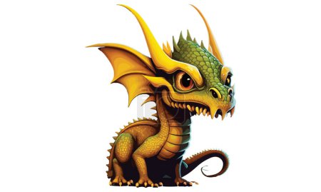 Ilustración de Dibujos animados Dragon Vector Ilustración - Imagen libre de derechos