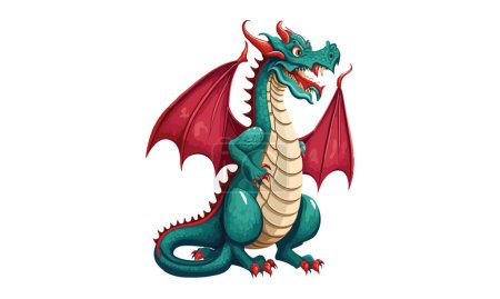 Ilustración de Dragon Full Body Cartoon Vector Ilustración - Imagen libre de derechos
