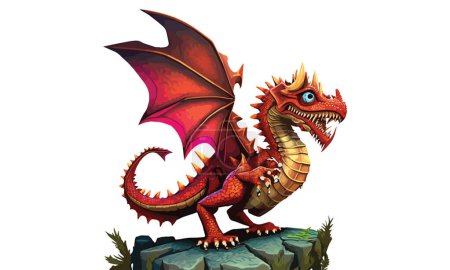 Ilustración de Dragon Full Body Cartoon Vector Ilustración - Imagen libre de derechos