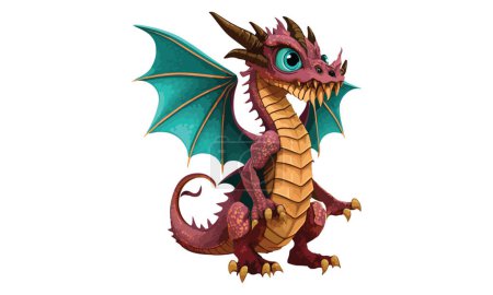 Dragon Ganzkörper Cartoon Vektor Illustration