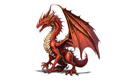 Illustration vectorielle de style réaliste Dragon