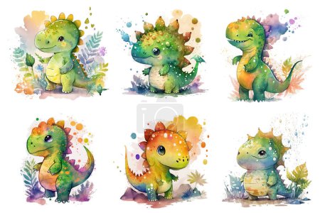 Aquarell Dinosaurier Vektor Illustration