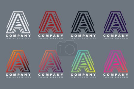 Illustration for A letter logo with a bold and strong aesthetic, incorporating thick lines and a powerful font - Royalty Free Image