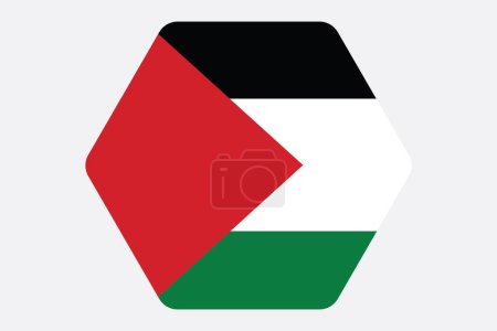 Drapeau de Palestine signe, original et simple drapeau de Palestine, illustration vectorielle du drapeau de Palestine