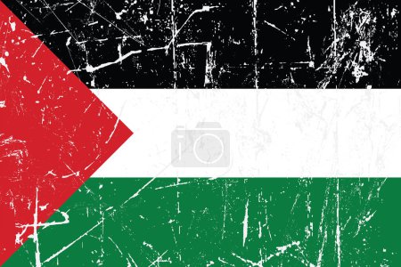 Drapeau de Palestine, drapeau original et simple de Palestine, illustration vectorielle du drapeau de Palestine