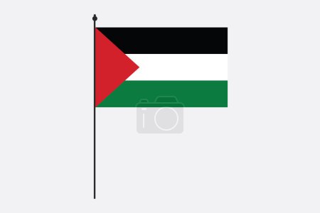 Bandera de Palestina, bandera de Palestina original y simple, vector de ilustración de la bandera de Palestina