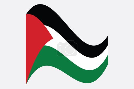 Flag of Palestine, original and simple Palestine flag, vector illustration of Palestine flag